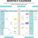 5 x Monthly Planner 2026-2027, Aesthetic 2 Year Months Planner Calendar, 24-Months from January 2026 - December 2027, 26-27 Monthly Calendar Planner, Perfect for School Office Home, 7" x 10" - Wildflowers