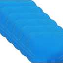 Deluxe Vinyl Placemat Set of 6 Decoration Colors Non-Slip Wipeable 12 by 18 inch (Blue)