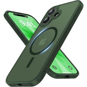 Magnetic for iPhone 17 Case [Full Camera Protection][Military-Grade Protection][Compatible with MagSafe] Shockproof Protective Slim Phone Case for iPhone 17, Forest Green