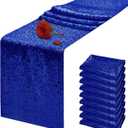 10 Packs 12 x 72 inches Royal Blue Sequin Table Runner, Glitter Runner for Birthday Party Supplies Wedding Holiday Celebration Baby Shower Engagement Anniversary Decor