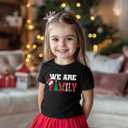 Family Christmas Shirts Merry Christmas Matching Outfits Xmas Graphic Tees Holiday Short Sleeve Tops (18-24 Months, Baby-black)