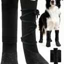 Dog Boots Shoes for Large Dogs, Pet Booties & Paw Protectors for Winter Snowy Day with Adjustable Straps for Walking Running Hiking Outdoor Large Medium Dog Booties Shoes SocksBlack,XXL