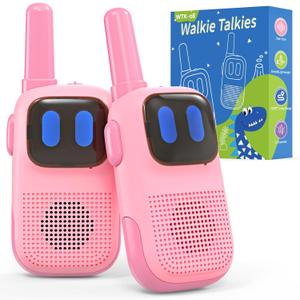 3-5 Year Old Girl Birthday Gifts Toys, Toddler Walkie Talkies, Toys for 6-8 Year Old Girls Boys, Walkie Talkies for Kids 1000FT Range 2 Way Radio Toys for Yard Fun Outside Camping Hiking (Pink)