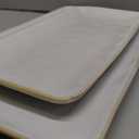 Famiware Serving Platter, Rectangular 15.67/14.1/12.6inch Serving Dishes for Entertaining, Microwave Dishwasher Safe, Stoneware Serving Trays for Party, Turkey, Cheese, Ocean Series, Vanilla White