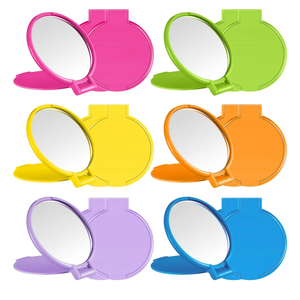 Jetec 18 Pieces Compact Mirrors Bulk Gifts Mini Vintage Pocket Mirrors for Purse Small Portable Folding Round Makeup Stuffs for Travel Daily Use Party Favors Women (Classic Colors)