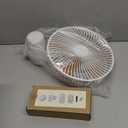 10 Small Wall Mount Fan with Light and Remote Control, RV FAN with Powerful Airflow,90 Oscillating, 4 Speeds, Timer, 180 Adjustable Tilt, for Home/RV, Bedroom, Small Space Applications