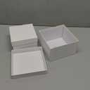 Square Gift Boxes with Lids Set of 4 White Gift Box Assorted Sizes Nesting Gift Boxes for Presents Birthday Bridesmaid Wedding Valentines Christmas Party Favor Boxes (4 Piece Assortment, Color #02)