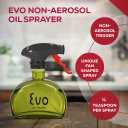Evo Glass Oil Sprayer, Non-Aerosol For Olive Oil, Cooking Oils And Vinegars, Green, 6-Ounce Capacity, For Grilling, Roasting, Air Frying, Baking And Salad Prep