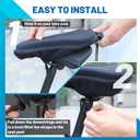 Bike Seat Cushion Gel Padded Saddle Cover for Men Women - Extra Padding Soft Comfort Bicycle Seat Cushion for Peloton, Stationary, Spin, Mountain, Road, Ebike