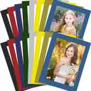 16 Pack Magnetic Picture Frames for Refrigerator with Quick Open Magnetic Cover, Holds 4x6 Photos Boho Style Fridge Magnets for Home, Office