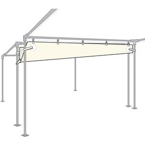 TentandTable 20 Foot Vinyl Rain Gutter for West Coast Frame Style Party Tents, Heavy Duty Waterproof Water Diverter for Event Canopies and Commercial Tents, White, Tent not Included