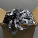 Cuffbow 300 Pcs 2026 New Years Eve Party Supplies Include Happy New Year Cone Hat Headband Tiara Metallic Fringed Party Blowers Noise Makers Horns Leis Hair Hoop Favors Decorations (Black Silver)