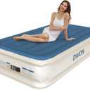 DIVON Twin Air Mattress with Built in Pump Raised,18Single Inflatable Mattress in 2 Mins,Foldable Blow Up Mattress,Portable Twin Size Air Mattress for Camping,Travel&Floor,Air Bed for Adults,330lbs