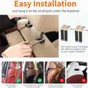 Car Rear Backseat Extra Multifunctional Drink Cup Holder Organizers With Tissue Storage Box Organizer & Hooks For Car Seat Back, Beige