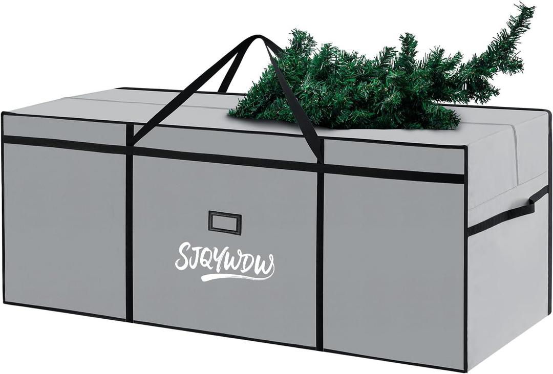 Small Christmas Tree Storage Bag 4Ft/5Ft Heavy Duty Reusable 600D Oxford Fabric Moistureproof Dustproof Christmas Tree Bag for Short Artificial Tree(39" X 12" X 24", Gray)