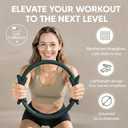 Pilates Home Workout Kit 7pc Pilates Set for Women with Toning Ring (Magic Circle), Mini Ball & Resistance Bands. Full Mat Pilates Equipment for Yoga, Core & Stretching at Home