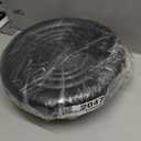 PATIKIL Low Rolling Stool Chair - PU Leather Universal Wheel Seat for Home Office Fitness - Round Roller Stool (Black)