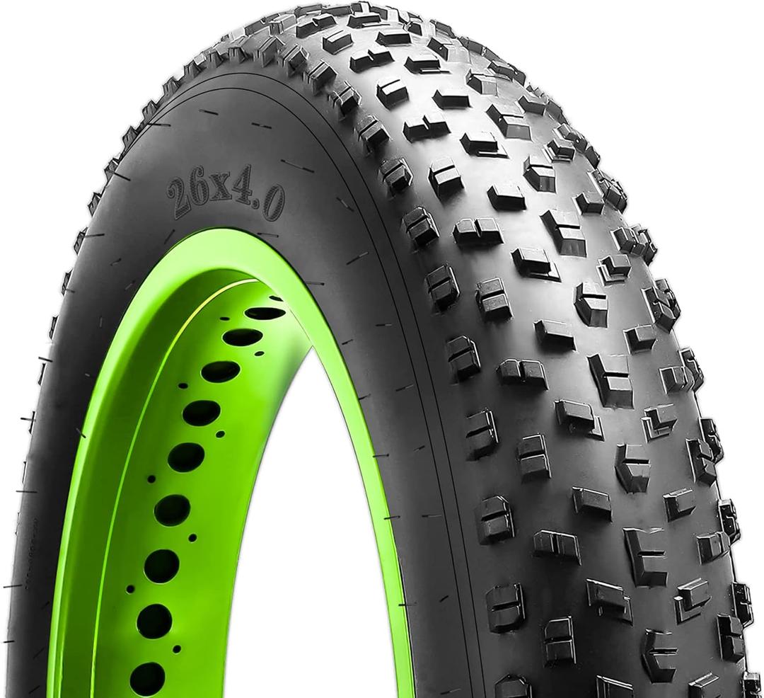 Fat Tire 26x4.0 Bike Tire,Electric Bicycle Mountain Bike Wire Tires Folding Dual Wide Mountain Snow Bike Accessory, pack of 1