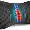 Lumbar Support Pillow for Office Chair Car Lumbar Pillow,Memory Foam Back Cushion with Breathable 3D Mesh Lumbar Support Orthopedic Backrest for Lower Back Pain Relief Ergonomic, LowerBackSupportBlack