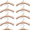 iplusmile 20pcs Wooden Doll Clothes Hangers - 12cm Natural Wood Mini Hanger for Dollhouse Wardrobe, Small Clothing Accessory for BJD, Baby Dolls and Garment Closet Organization