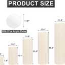 Cylinder Stands for Party 5Pcs Round Pedestal Stand Foldable Cardboard Columns Cylinder Tables for Parties Baby Shower Birthday Wedding Pillars Display Decoration
