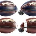 Kevenal 4 Packs Football Wall Dcor, Wall Mount Football Holder Football Display Stand, Football Room Decor for Boys Man Cave (Durable Black)