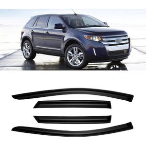 Window Rain Guards for 2007-2014 Ford Edge & 2007-2015 Lincoln MKX, Window Visor Guard Vent Wind Shade Deflector Rain Shield Protector Sun Visor 2008 2009 2010 2012 2013,Outside-Mount, 4 Pieces