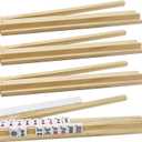 Wooden Mahjong Racks with Pushers, 17.4 inch Set of 4 Mahjong Rack Wood for American Mahjong, Mahjong All-in-One Tile Rack & Pusher, Mahjong Rack and Pusher Combo