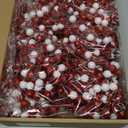 48 Pcs Christmas Glitter Berry Stem 8 Inch Red White Artificial Holly Berry Pick and Spray Christmas Tree Filler Branche Ornament for Xmas Decor Wreath Craft