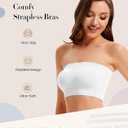 Wireless Strapless Bra (XX-Large, White)