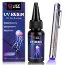 LET'S RESIN UV Resin Kit with Light, Bonding&Curing in Seconds, 30g UV Resin with Flashlight for Welding, Jewelry UV Glue Adhesive for Plastic Repair, Glass Light, Craft Decor