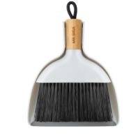 MR.SIGA Mini Dustpan and Brush Set, Portable Cleaning Brush and Dustpan Combo with Bamboo Handle, 1 Set