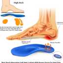 Strong High Arch Support Metatarsal Pad Orthotics for Morton's Neuroma,Ball of Foot Pain, Metatarsalgia Plantar Fasciitis Inserts with Poron Heel Cushion, US 9-9.5