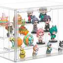 Clear Acrylic Display Case for Figures 4 Layer Figure Display Shelf with 3 Movable Plate Stackable Display Box with Magnetic Door for Collectibles 1 Pack