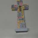 SXSZZXL Cross Statue with Encouraging Words 12 Inch Table Inspirational Cross Figurine for Christian Home Decor Gifts