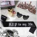 Rip To My 20s Sash And Crown with Sunglasses Set Black Birthday Sash Bronze Gold Crown Birthday Party Accessories for Women 30th Birthdays Glitter Party Favors (Sash & Crown & Sunglasses)