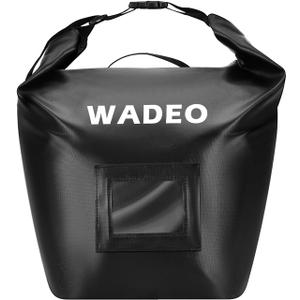 WADEO 20LB Wood Pellet Storage Container, 600D PVC Waterproof Pellet Storage Bag with Dual Handle, Card Slot, Suitable for Smoker Grill Charcoal Storage