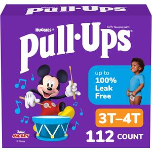 Pull-Ups Boys' Potty Training Pants, Size 3T-4T Training Underwear (32-40 lbs), 112 Count (4 Packs of 28) 