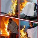 2 x THOMEN 1 Pack Emergency Fire Blanket for Home and Kitchen 40"x40", Safety Fiberglass Fire Blankets Emergency for Home, Car, Office, Warehouse, School, Fireplace and Grill