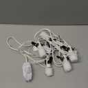 Meonum 1 Pack Accessory Cord with 6 LED Light Bulbs, 13.9ft End to End Connected Cool White Lights, Blow Mold Light Cord with Adjustable Brightness for Holiday Decoration, Christmas Village House