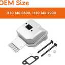 MS180 Exhaust Muffler Kit for For STIHL 017, 018, MS170, MS180 Chainsaws - Replaces OEM 1130 140 0600, 1130 145 2900, Includes Muffler Gasket, Cover, Bolts, Nuts