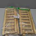 Lawei 4 Pack Bamboo Dish Drying Rack, Plate Rack Stand Pot Lid Holder, Dish Organizer Racks for Plates, Cups, Bowls, Cutting Board, Drying Rack Stand Drainer, Kitchen Cabinet Organizer