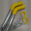 MaxxHaul 50565 2 Pack Trailer Hitch Pin & Clip with Rubber-Coated Vinyl Yellow Grip, 5/8" Diameter, Fits 2" Receiver