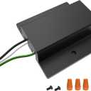 H Track Floating Canopy Connector in Black, UL Listed