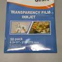 Uinkit OHP Film Overhead Projector Film Single Side Coated Film - 8.5x11" - For Inkjet Printer only Transparency Film