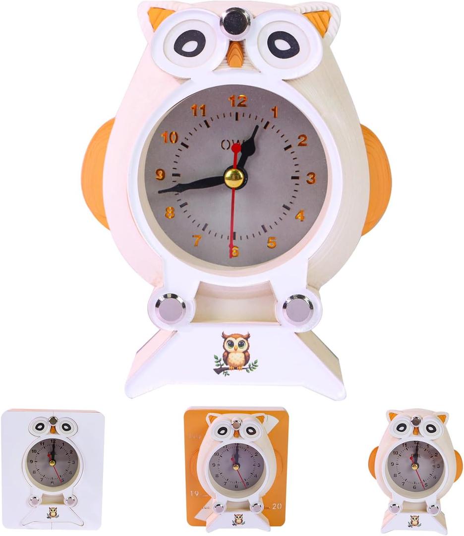2 x 3D Calendar 2026, Timepiece Calendar 2026 with Memo Pad Notepad, Creative Daily Planner Desk Decoration, Tear-Away 3D Artsy Pads, New Year Gift for Home Office (Battery NOT Included) (Owl Clock)