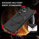 for Samsung Galxy S25 Ultra Case.Hard Phone Cover with Strong Magnetic Heavy Duty Protection.Reinforcement of The Four Corners.Anti-Slip Anti-Fingerprint (Black, S25 Ultra)