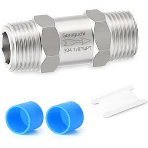1PCS Stainless Steel 1/8" NPT Male Check Valve, Way Non-Return Check Valves, Backflow Prevention for fuel/air/liquid/oil/gas