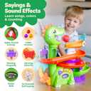 Move2Play, Air-Powered Dinosaur Ball Popper | 30+ Songs, Sayings, & Lights | Baby & Toddler Toys Ages 6 7 8 9 10 12+ Months | Boy & Girl Gift for 1, 2+ Year Olds | Birthday Present