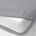 Shreem Linen Zipper Fitted Sheet - 12 Inch Deep Pocket, Soft Brushed Microfiber Bottom Sheet, Wrinkle, Shrink & Fade Resistant, Hotel Quality, Light Grey, Queen
